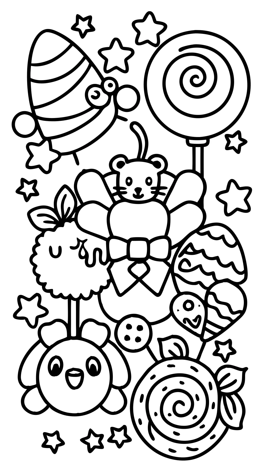 coloriages de bonbons gratuitement